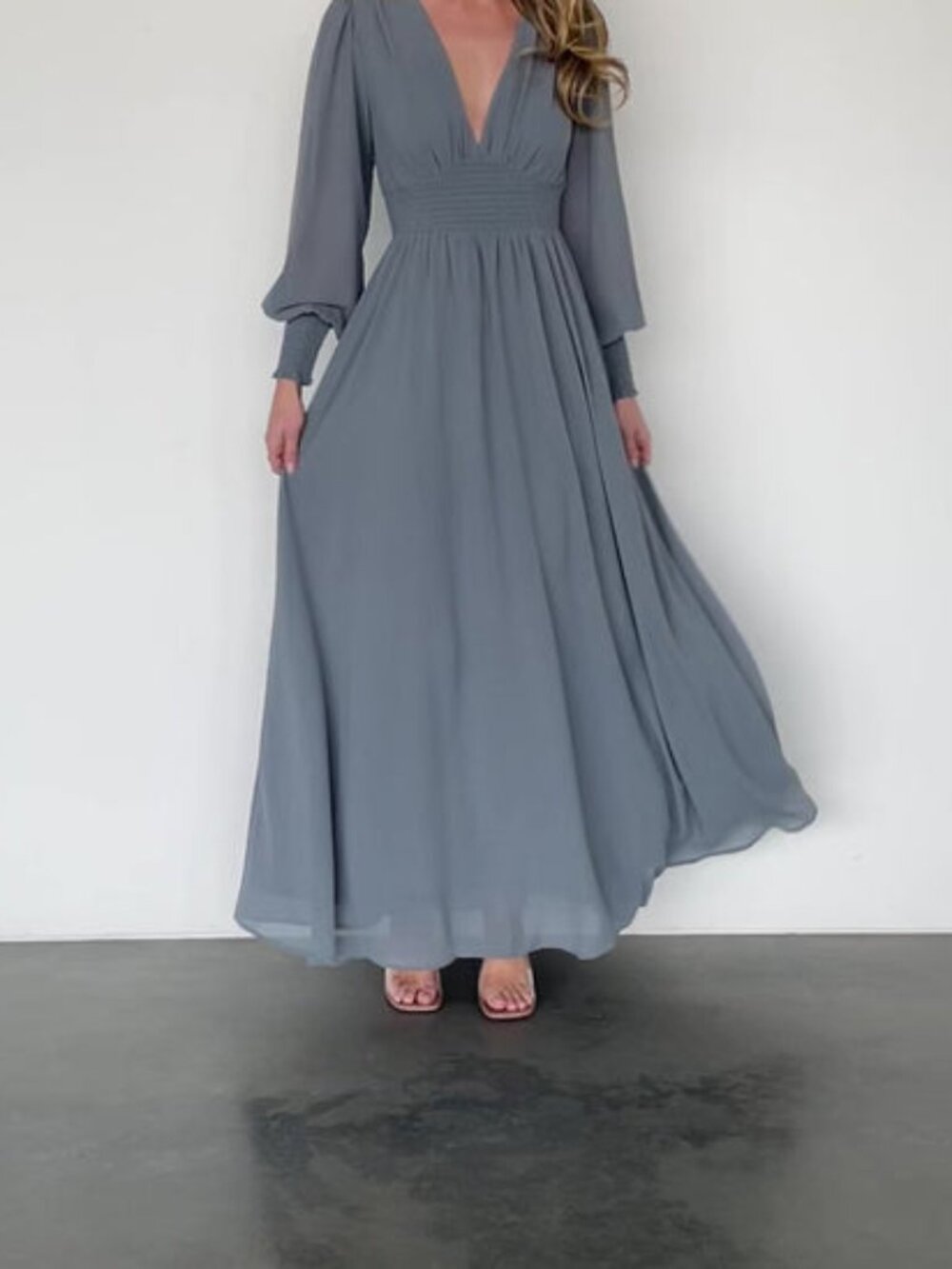 Baltic Born Olivia Maxi Dress in Dusty Blue XXL